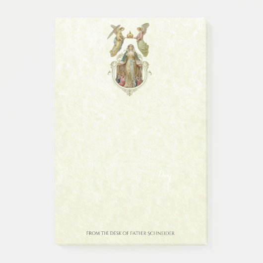 聖母マリアのカトリック教の宗教賛美された天使 ポストイット (正面)