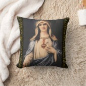 聖母マリアのカトリック教徒の完全なハート クッション (ブランケット)