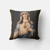 聖母マリアのカトリック教徒の完全なハート クッション (裏面)