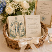 聖母マリアのカトリック結婚式祈祷カード