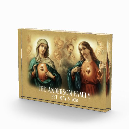 聖母マリアのハートのイエス・キリスト家族の記念品 フォトブロック (右)