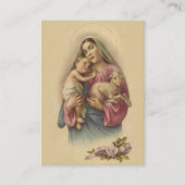 聖母マリアのベビーのイエス・キリスト賛美されたMemorareの祈りの言葉 名刺 (正面)