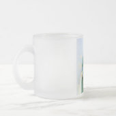 聖母マリアの三日月形の月のマグ フロストグラスマグカップ (左)