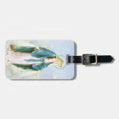 聖母マリアの三日月形の月の荷物のラベル ラゲッジタグ (正面横)