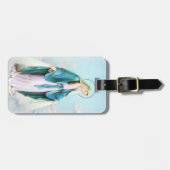 聖母マリアの三日月形の月の荷物のラベル ラゲッジタグ (正面横)