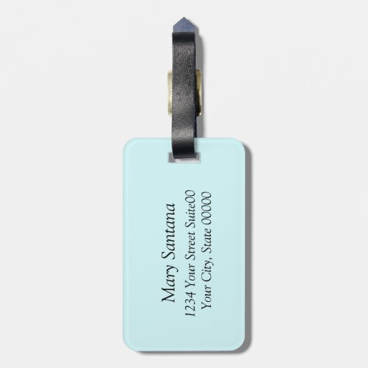 聖母マリアの三日月形の月の荷物のラベル ラゲッジタグ (裏面縦)