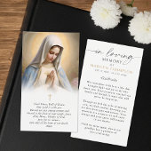 聖母マリアの写真入り宗教的な追悼祈祷カード
