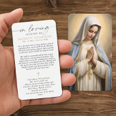 聖母マリアの十字架の宗教的な共感祈祷カード