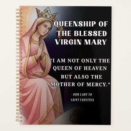 聖母マリアの女王 Catholic マリア崇敬 クイーン オ プランナー手帳 (正面)