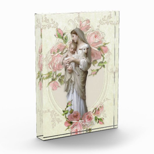 聖母マリアの宗教カトリック教のヴィンテージの記念品 フォトブロック (左)