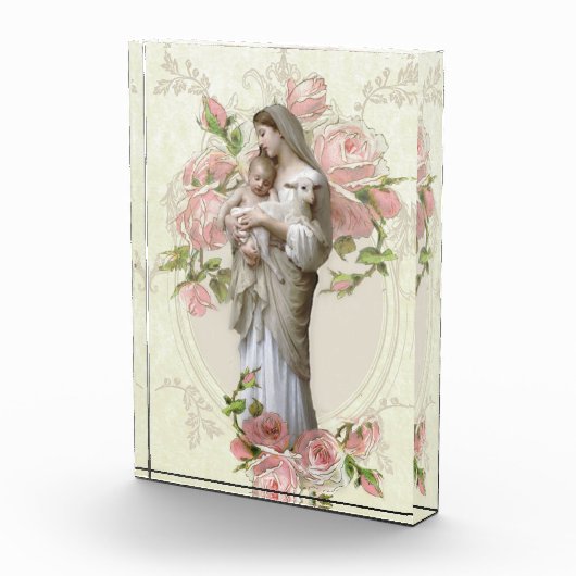 聖母マリアの宗教カトリック教のヴィンテージの記念品 フォトブロック (右)