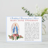 聖母マリアの宗教的なカトリック・メモラーレの祈り カード (スタンド正面)