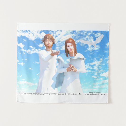 聖母マリアの戴冠 - 天と地の女王 タペストリー (正面(横))