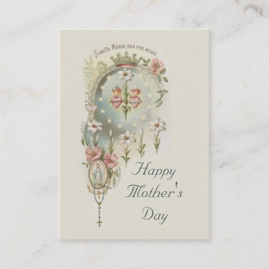 聖母マリアの母の日の記憶の神聖なカード 名刺 (正面)