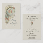 聖母マリアの母の日の記憶の神聖なカード 名刺 (正面/裏面)