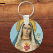 聖母マリアの汚れなきハート聖母カソリックの賜物 キーホルダー (正面)