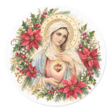 聖母マリアの無原罪の心とクリスマスの花