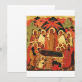 聖母マリアの眠り 正教会のイコン 招待状 (正面/裏面)