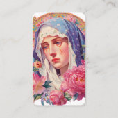 聖母マリアの祈祷カード 涙を流すマドンナ 名刺 (裏面)