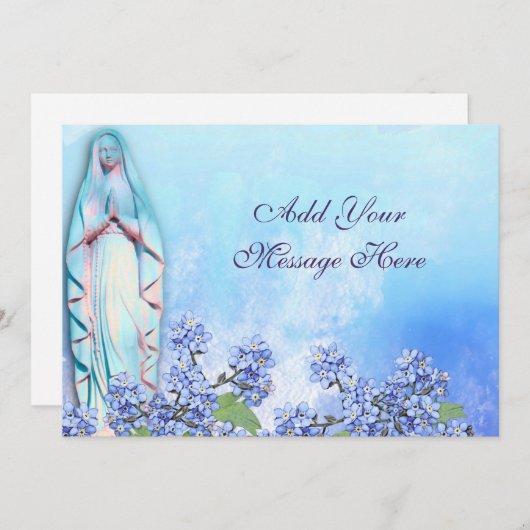 聖母マリアの祝福メッセージグリーティングカード (正面/裏面)