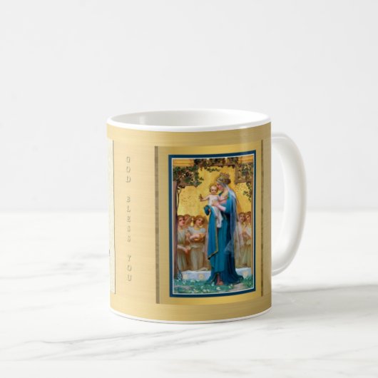 聖母マリアの神はコーヒー・マグ賛美します コーヒーマグカップ (正面右)