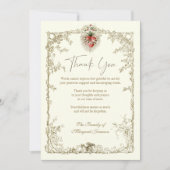 聖母マリアの葬儀カトリックハート サンキューカード (正面)