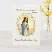 聖母マリアの誕生 神の平和 カード (黄色い花)