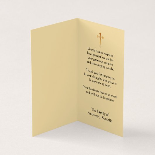 聖母マリアの賛美されたカトリック教の哀悼は感謝していしています 名刺 (内部)