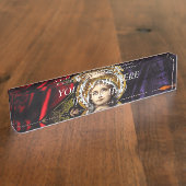 聖母マリアの賛美されたステンドグラスの即位 デスクネームプレート (側面)