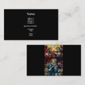 聖母マリアの賛美されたステンドグラスの即位 名刺 (正面/裏面)