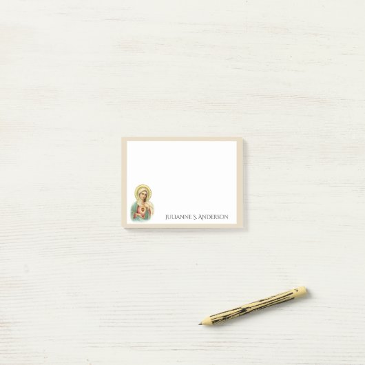 聖母マリアの賛美された伝統的なカトリック教の芸術 ポストイット (デスク上)