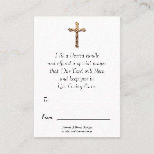 聖母マリアの賛美されたLitは祈りの言葉の神聖なカードの良否を明りにすかして調べます 名刺 (裏面)