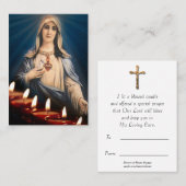 聖母マリアの賛美されたLitは祈りの言葉の神聖なカードの良否を明りにすかして調べます 名刺 (正面/裏面)