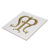 聖母マリアの金"3D"記号 タイル (側面)