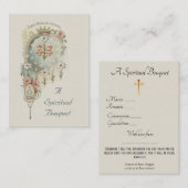 聖母マリアの霊的花束の祈りの言葉の神聖なカード 名刺 (正面/裏面)