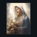 聖母マリアの魅惑の幻 ポストカード<br><div class="desc">AIの力によって生み出された聖マリアの魅惑的なイメージ。この最高傑作は、深い畏敬の念、母のような愛、揺るぎないスピリチュアルの献身を発散し、祈りの言葉と反射宇宙の理想的な中心となる。</div>