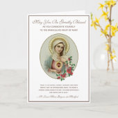 聖母マリアへのカトリック教会の献上品 カード (黄色い花)