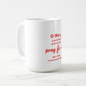 聖母マリアへの祈り コーヒーマグカップ (正面左)