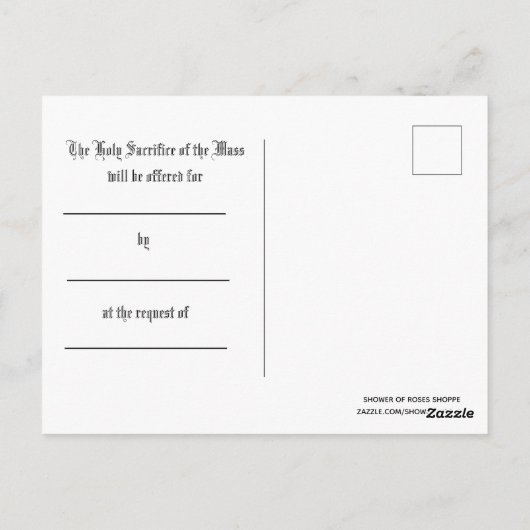 聖母マリアイエス・キリストのカトリック教の多くの提供 ポストカード (裏面)