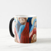 聖母マリアイエス・キリストの出生のクリスマスのヴィンテージ モーフィングマグカップ (正面左)