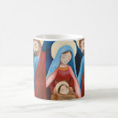 聖母マリアイエス・キリストの出生のクリスマスのヴィンテージ モーフィングマグカップ (中央)