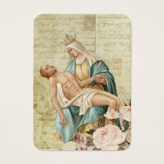 聖母マリアカトリック教の葬儀の記念の神聖なカード- (正面)