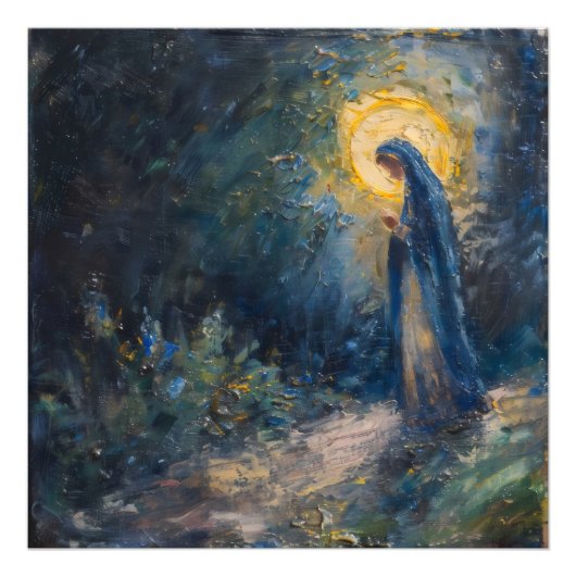 聖母マリア宗教印象主義 フォトプリント            (正面)