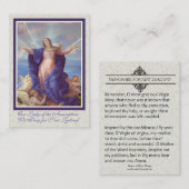 聖母マリア宗教Memorareニュージーランドの祈りの言葉 名刺 (正面/裏面)