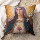 聖母マリア無垢ハート,聖マリア,カトリック クッション (ブランケット)