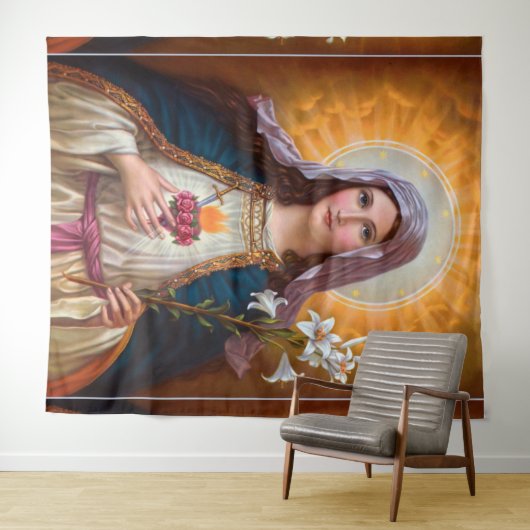 聖母マリア無垢ハート,聖マリア,カトリック タペストリー (インサイチュ(横))