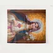 聖母マリア無垢ハート,聖マリア,カトリック タペストリー (正面(横))