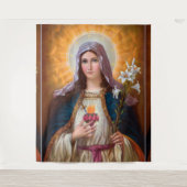 聖母マリア無垢ハート,聖マリア,カトリック タペストリー (正面)