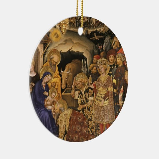 聖母マリア直感3王のベビーイエス・キリストヨセフ セラミックオーナメント (右)
