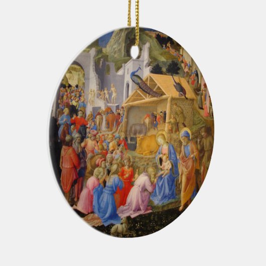 聖母マリア直感3王のベビーイエス・キリストヨセフ セラミックオーナメント (右)